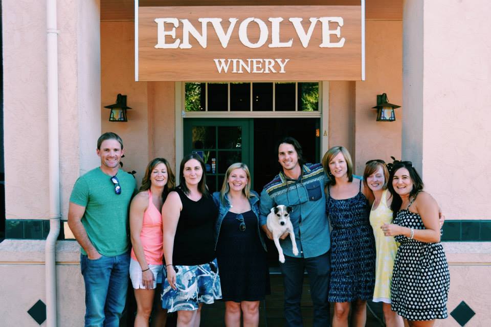 Bachelorettes at Envolve Winery with reality TV star Ben the Bachelor Ben