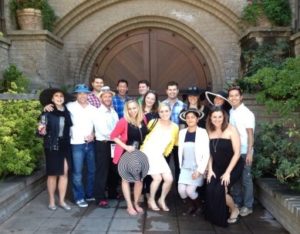 Yelp sales team at winery during private wine tour of Napa