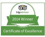 Green Dream winery tours award from TripAdvisor