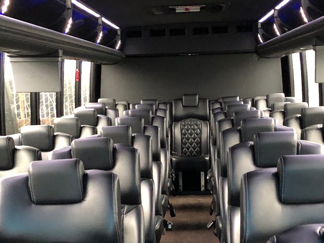 Large Charter Bus Interior