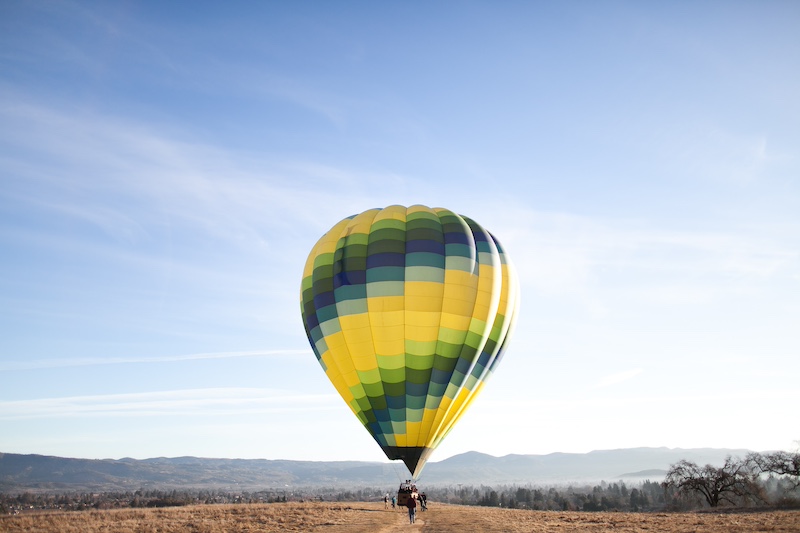 The ultimate Napa Valley getaway complete with hot air balloon ride.